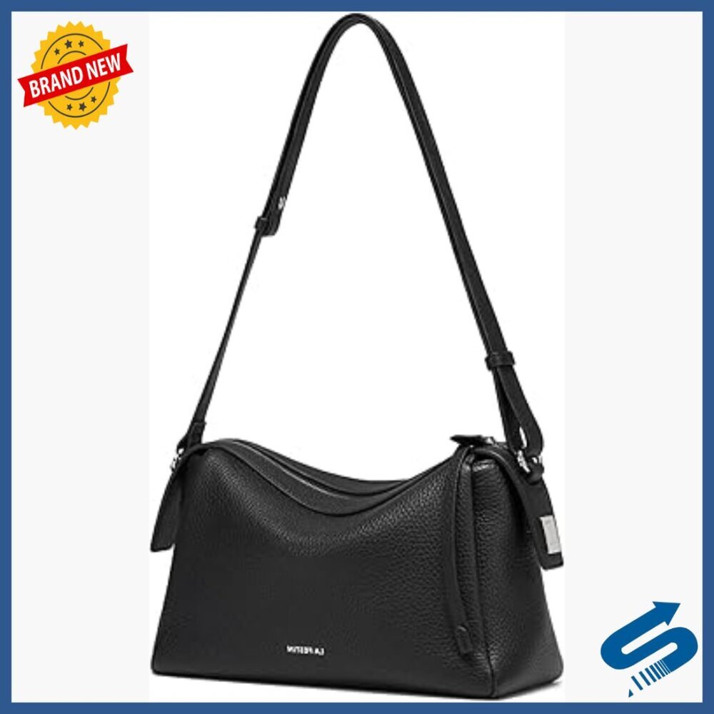 Genuine Leather Crossbody Shoulder Bag Hobo Satchel Compact Daily Use